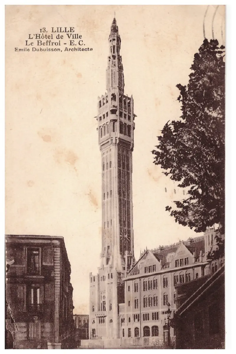 Lille - L'hôtel de ville - Le beffroi Vers 1935