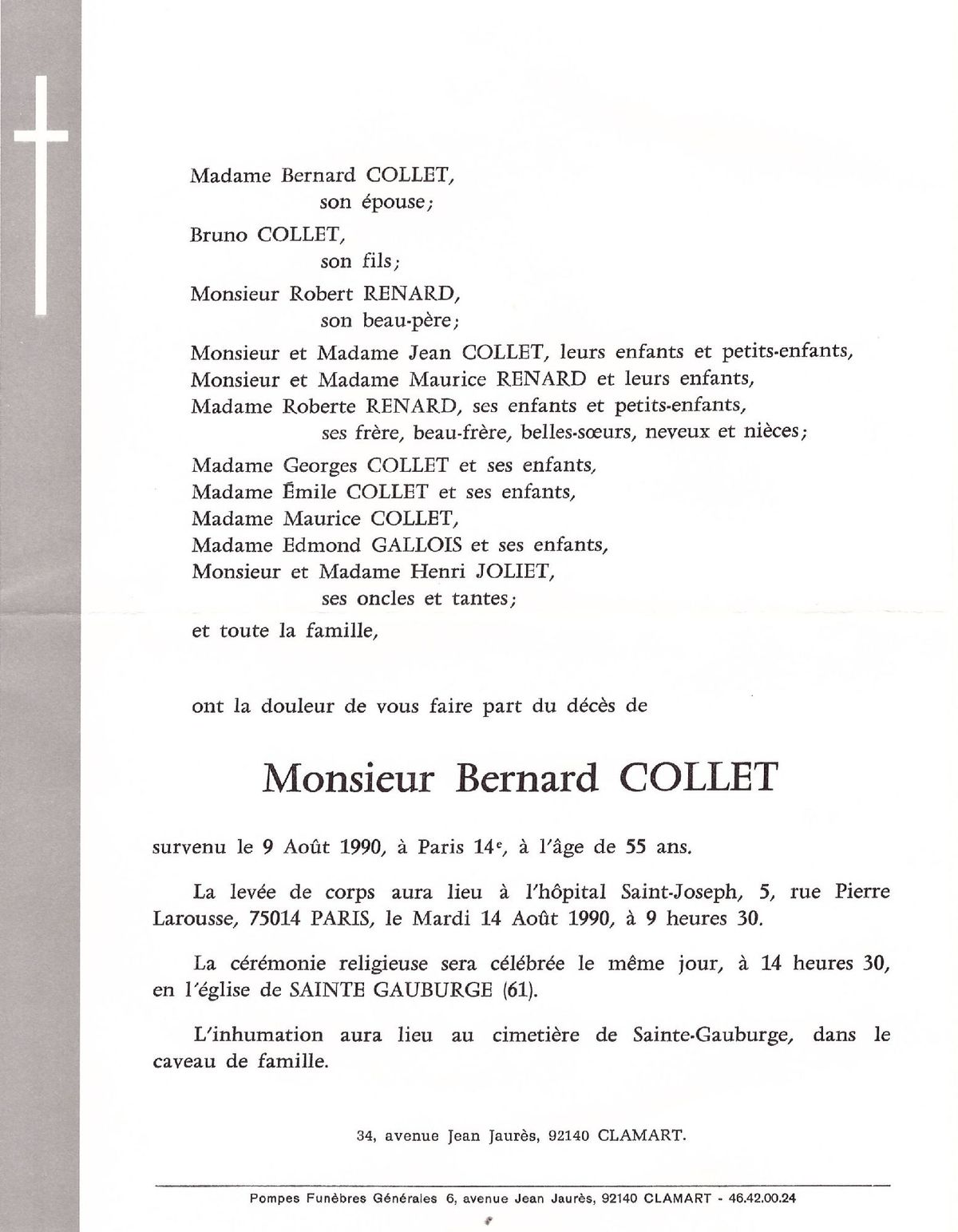 Bernard COLLET 09/08/1990