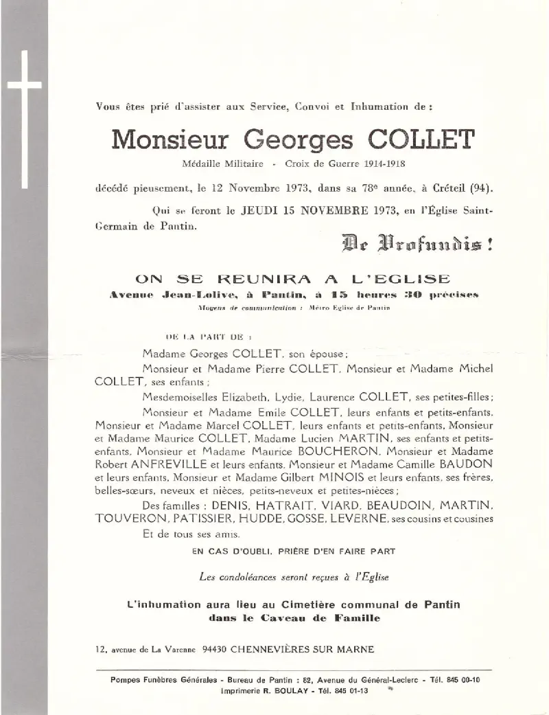 Georges COLLET 12/11/1973