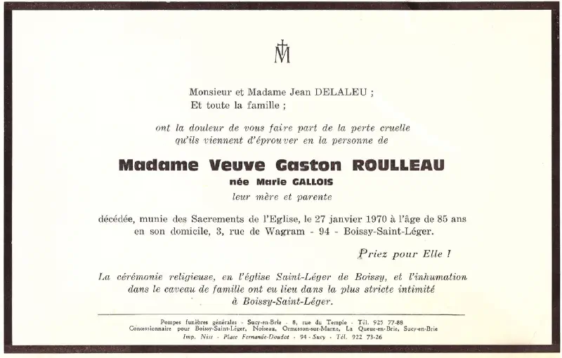 Marie GALLOIS 27/01/1970