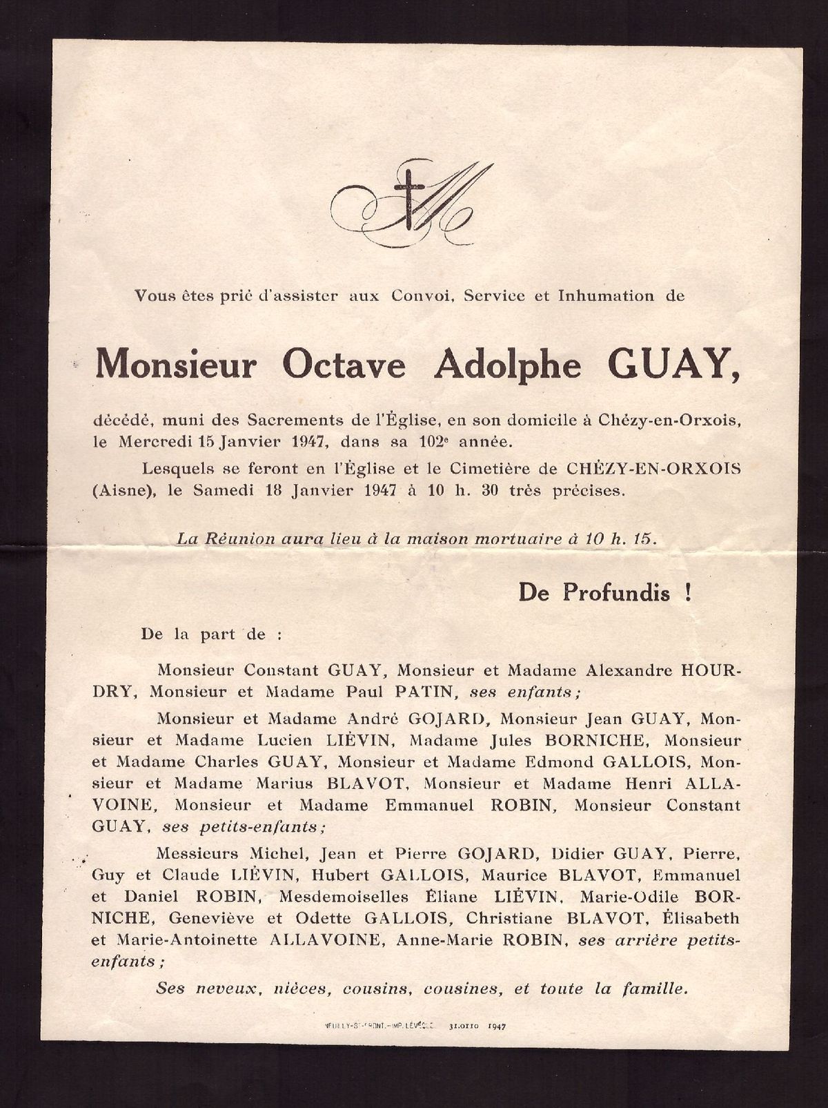 Octave GUAY 15/01/1947