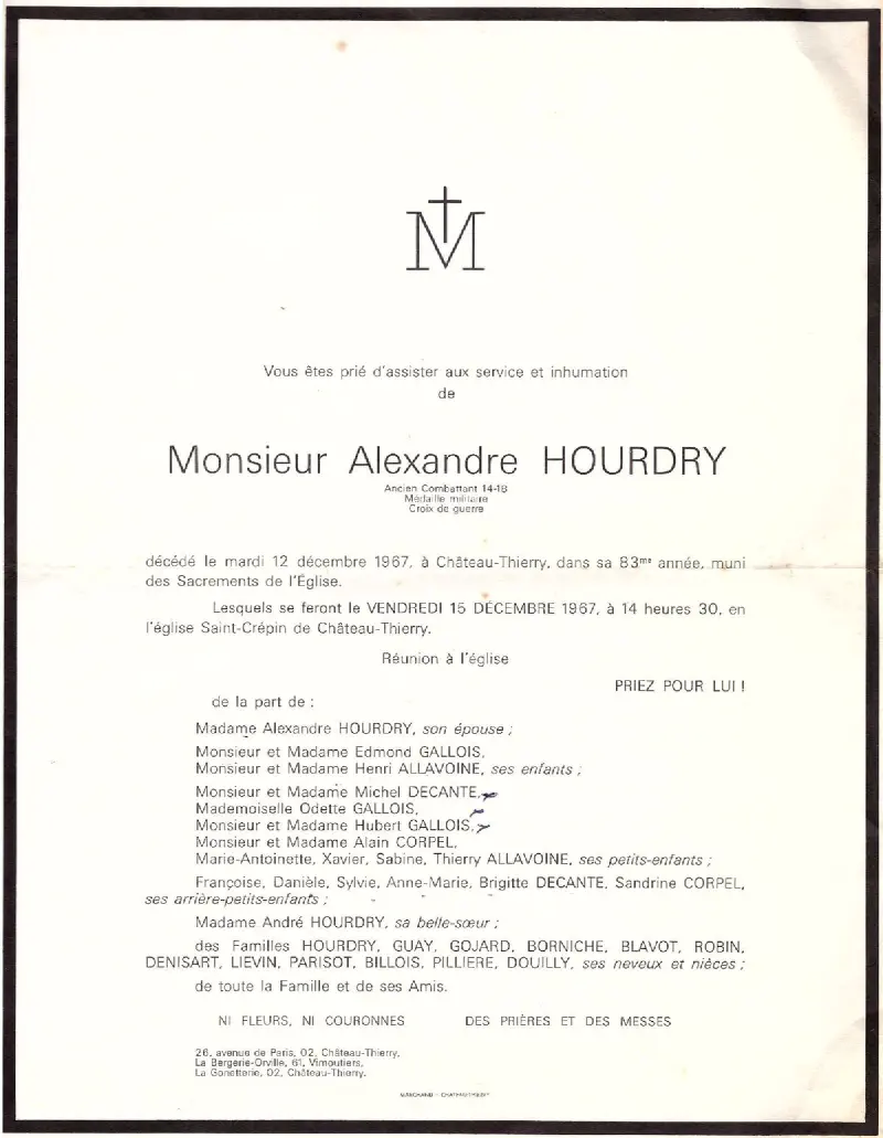 Alexandre HOURDRY 12/12/1967