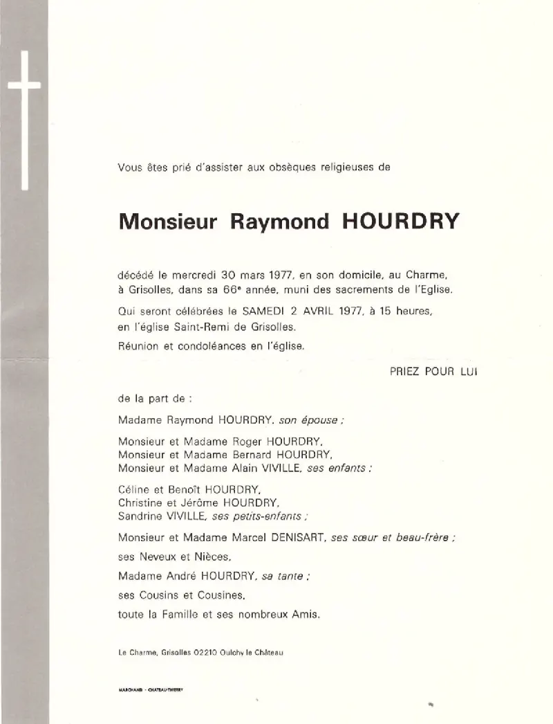 Raymond HOURDRY 30/03/1977