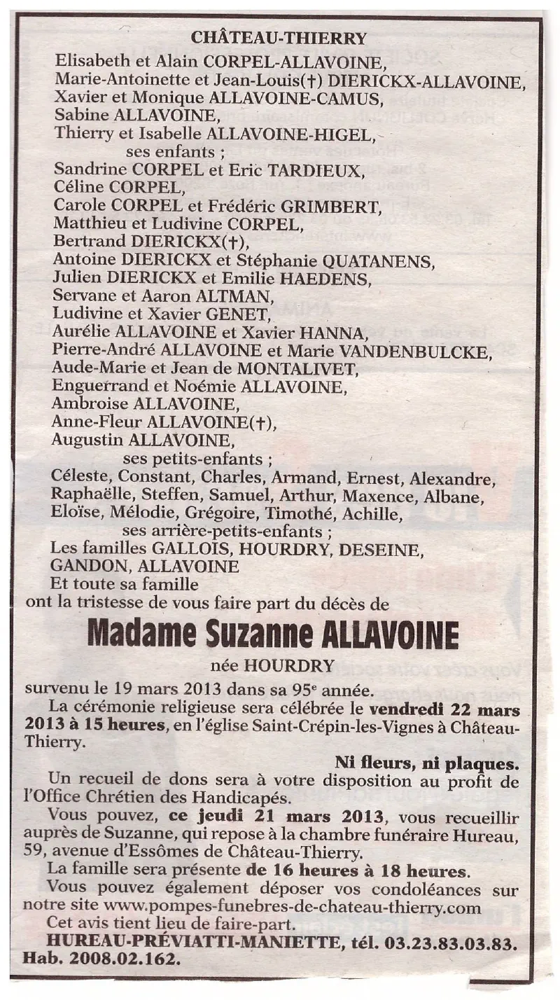 Suzanne HOURDRY 19/03/2013