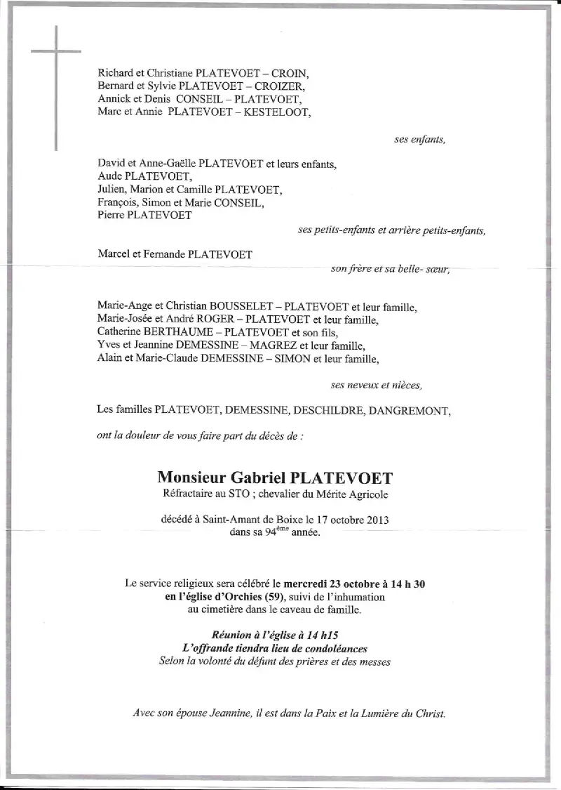 Gabriel PLATEVOET 17/10/2013