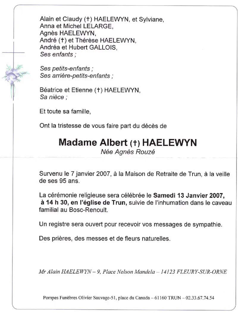 Agnes ROUZE 07/01/2007