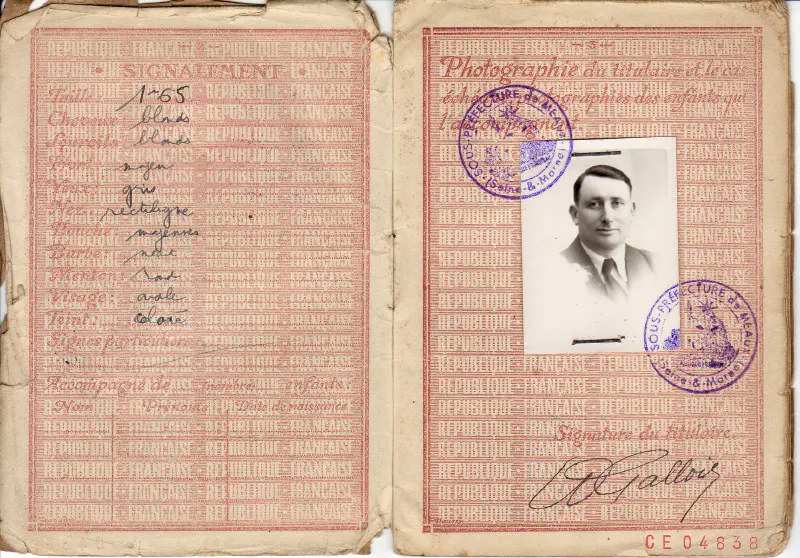 Passeport - 1947 - Edmond Denis GALLOIS