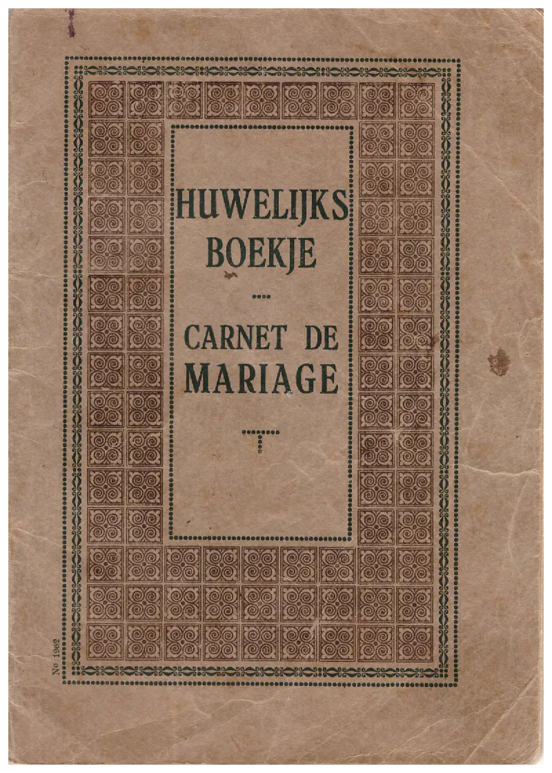 Carnet de mariage Albert HAELEWYN - Maria DESCHILDRE