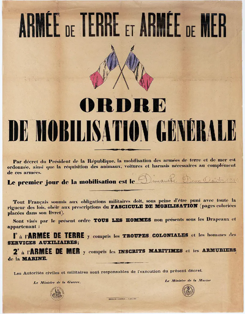 Affiche de mobilisation générale