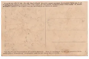 Bruxelles - Chaire de vérité de l'église Ste Gudule Vers 1935