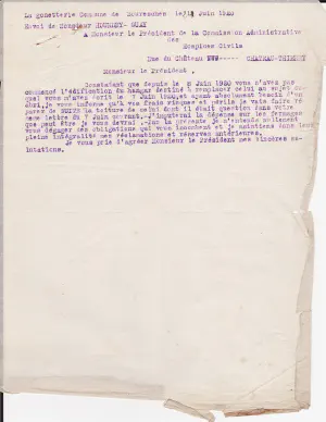 courrier pour les réparations