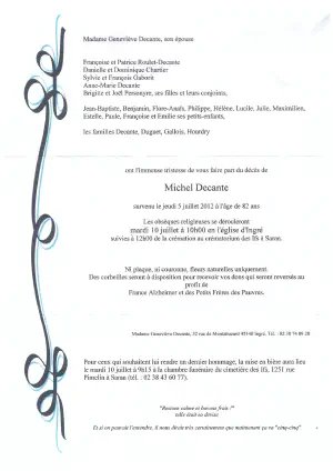 Michel DECANTE 05/07/2012