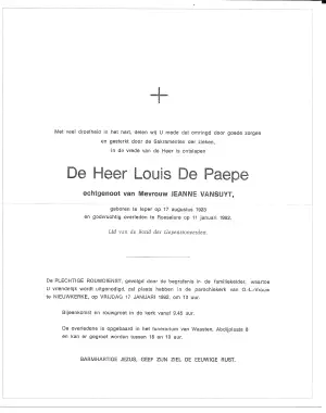 Louis DE PAEPE 11/01/1992 1/2