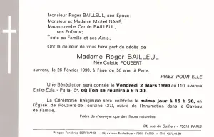 Colette FOUBERT 26/02/1990
