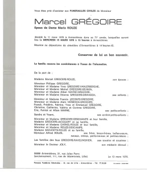 Marcel GREGOIRE 11/03/1978