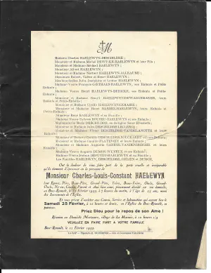 Charles HAELEWYN 22/02/1933