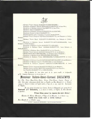 Valere HAELEWYN 17/10/1933