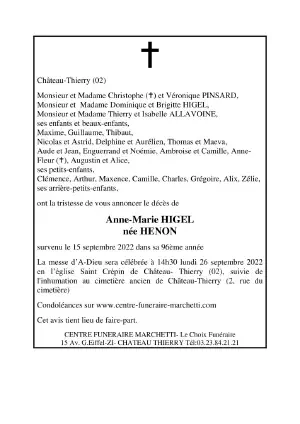 Anne-Marie HENON 15/09/2022