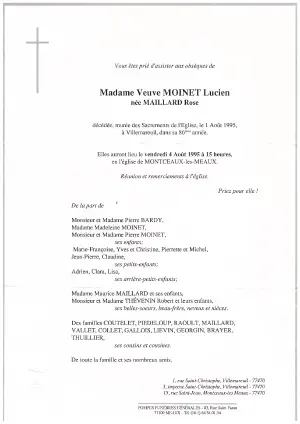 Rose MAILLARD 01/08/1995