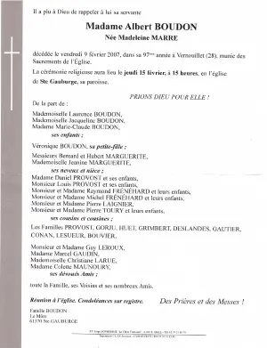 Madeleine MARRE 09/02/2007