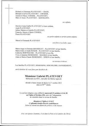 Gabriel PLATEVOET 17/10/2013