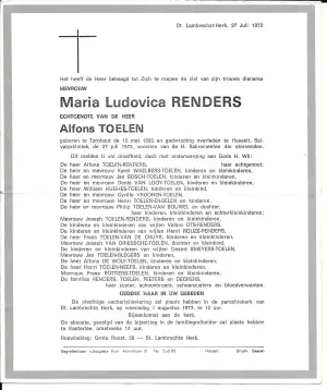 Maria Ludovica RENDERS 27/07/1973