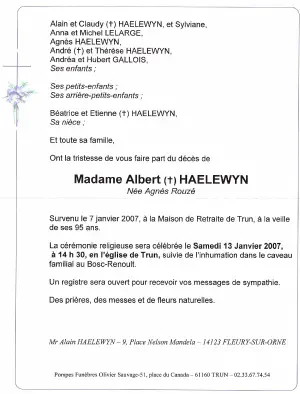 Agnes ROUZE 07/01/2007