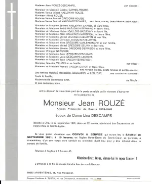 Jean ROUZE 22/091981