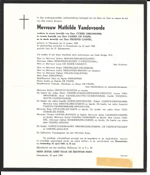 Mathilde AVNDEVOORDE 20/04/1969