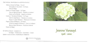 Jeanne VANSUYT 08/05/2020