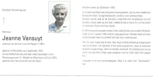 Jeanne VANSUYT 08/05/2020