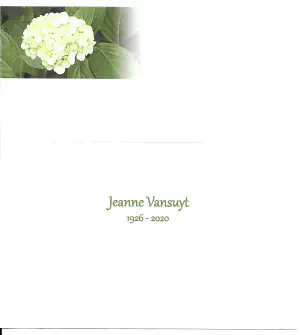 Jeanne VANSUYT 08/05/2020