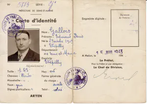Carte d'identité - 1943 - Edmond Denis GALLOIS